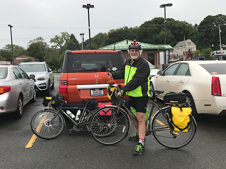 Steve and the end of our bike trip