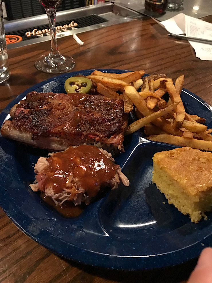 dinner at Dinosaur Bar-B-que