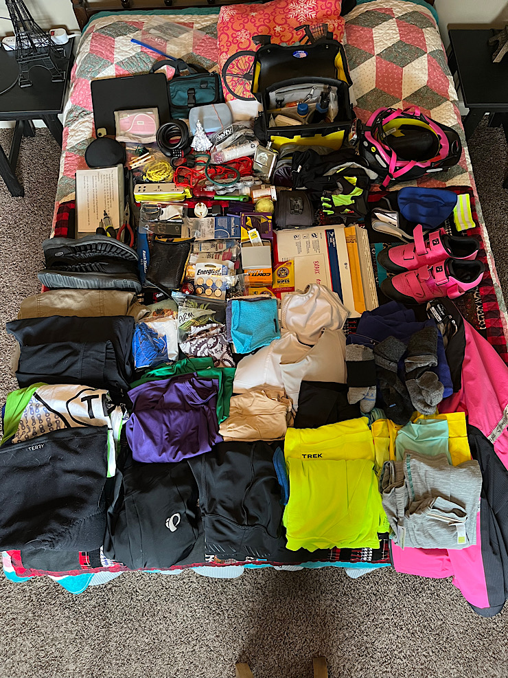 All the stuff that must be packed