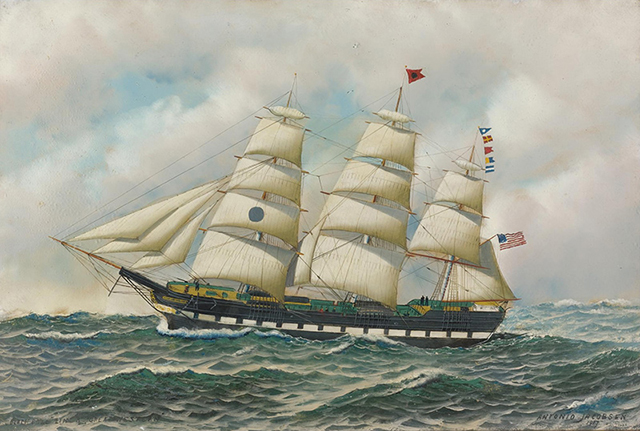 Painting of the Great Western by Antonio Jacobsen