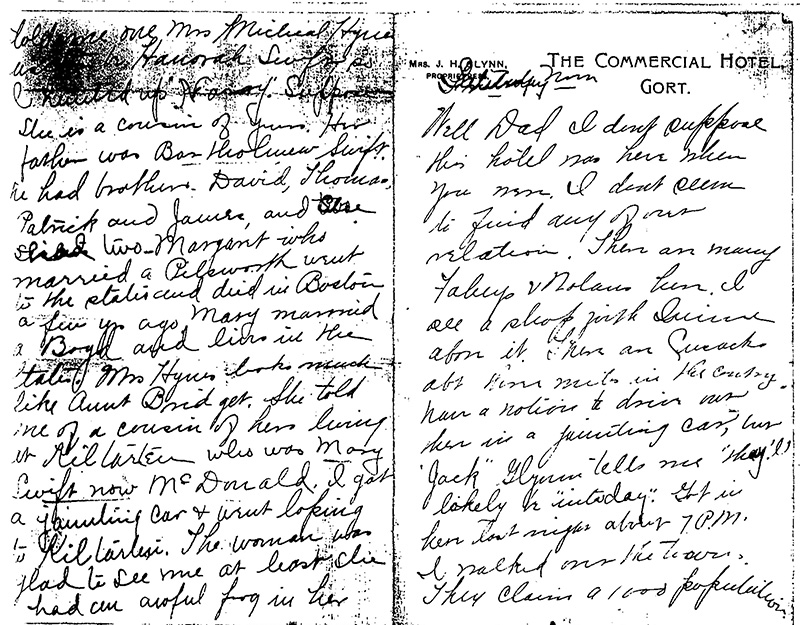 letter from Agnes, 1911